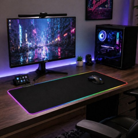 Podkładka Pod Mysz Klawiaturę Z Oświetleniem LED 40x90cm