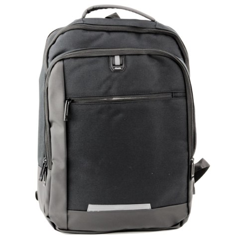 Plecak Biznesowy USB Kieszeń Na Laptopa Czarny 16L 45cm