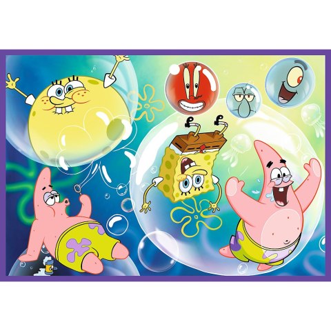Puzzle - 4x250 - Szalony świat Sponge Boba - Trefl 13342