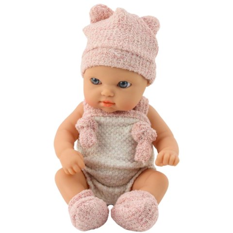 Lalka Bobas Niemowlak Różowe Ubranko Czapeczka Śliniaczek 18 cm