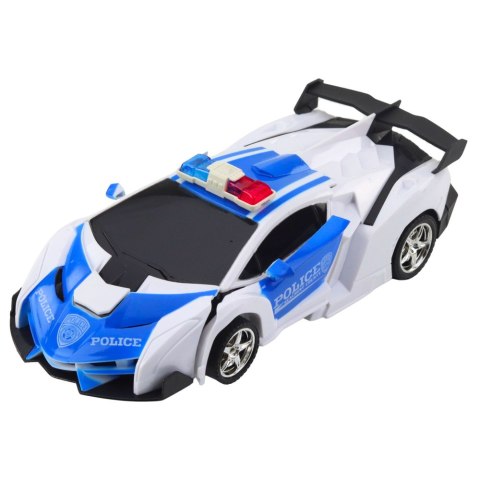 Auto Robot 2W1 Policja Radiowóz Policyjny Zdalnie Sterowany RC 1:18