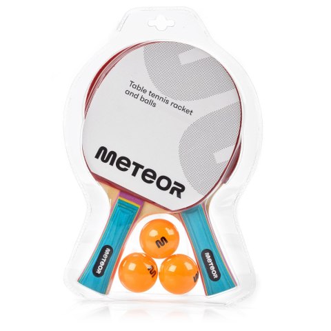 ZESTAW DO TENISA STOŁOWEGO METEOR 2 RAKIETKI ZEPHYR* + 3 PIŁECZKI
