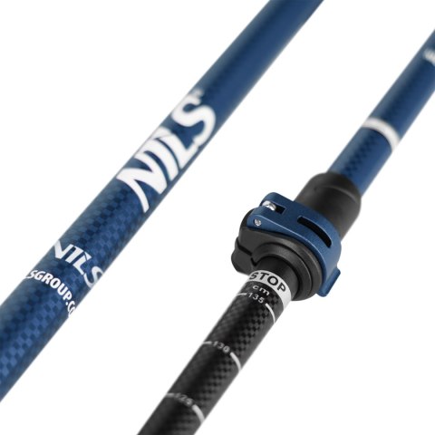 TK8601 BLUE KIJE TREKKINGOWE ALUMINIOWE NILS