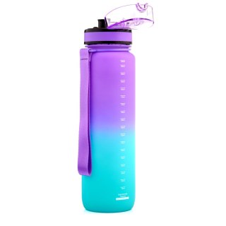 Bidon sportowy Meteor 1000 ml fioletowy/błękitny