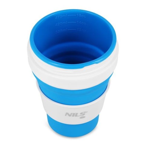 NC4103 KUBEK SILIKONOWY SKŁADANY 475ML NIEBIESKI NILS CAMP