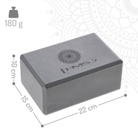 ZESTAW DO JOGI HMS GRAY MATA TPE YM10 + KOSTKA KJ02 + PASEK SJ02