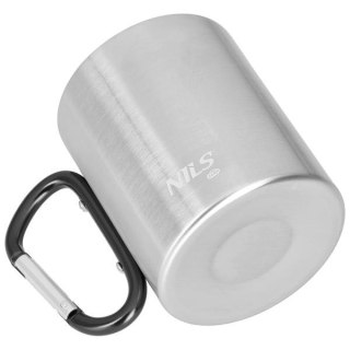 NC17110 KUBEK KEMPINGOWY Z KARABIŃCZYKIEM 300 ML STAL NIERDZEWNA CZARNY NILS CAMP