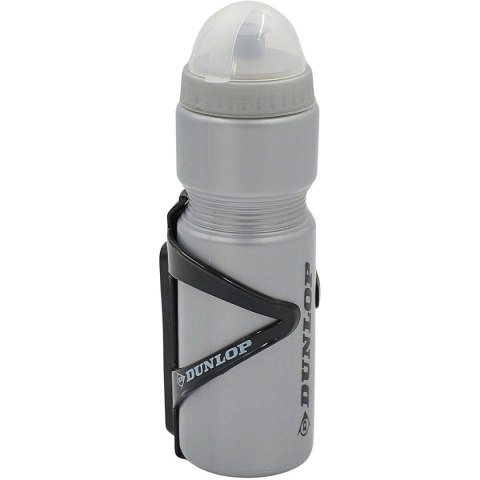 BIDON ROWEROWY DUNLOP 750ML Z KOSZYKIEM SREBRNY