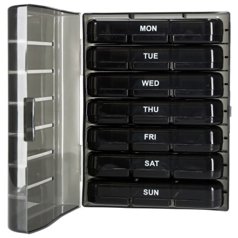 Pojemnik organizer na tabletki leki czarny