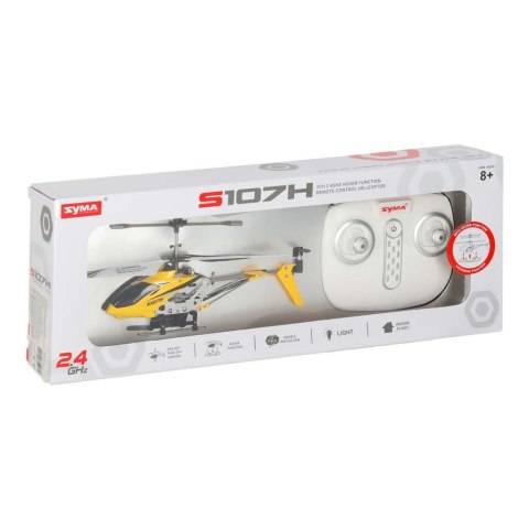 Helikopter zdalnie sterowany na pilota RC SYMA S107H 2.4GHz RTF żółty