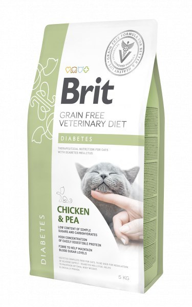 Brit Grain Free Veterinary Diets Cat Diabetes Kurczak Z Groszkiem 2kg
