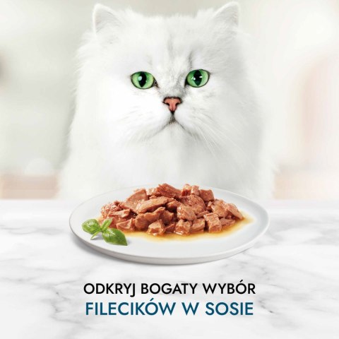 GOURMET Perle karma dla dorosłych kotów Mini Fileciki w sosie 4x85g