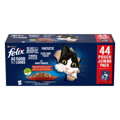 Felix Fantastic Mix Smaków W Galaretce Karma Dla Kota 44x85g