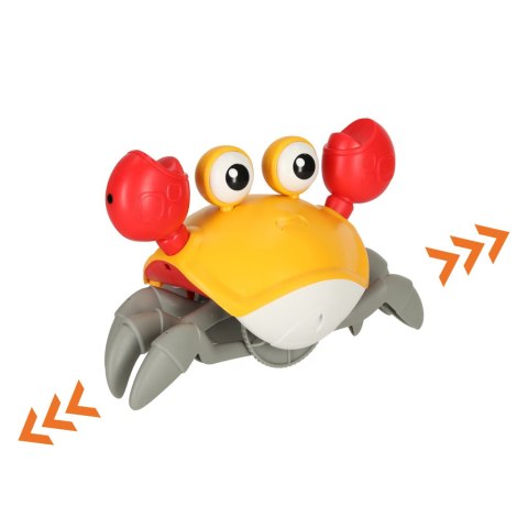 Krab uciekający pełzający czujnik interaktywna akumulator USB czerwony