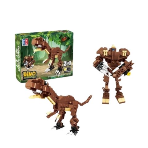 Klocki Konstrukcyjne Dinozaur Robot 2w1 50-70 el. Mix